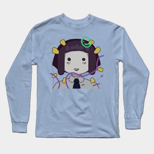 Cute office girl Long Sleeve T-Shirt by cokyfish